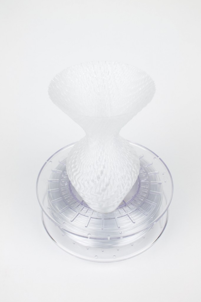 A vase printed with colorFabb.